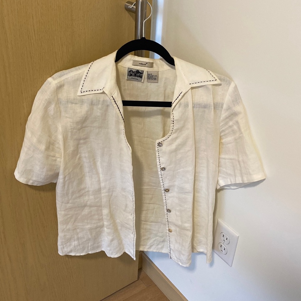 Vintage White Collared Shirt